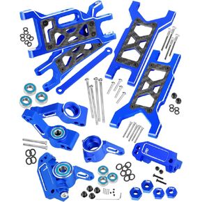 RC Upgrades Part for 1/10 Slash 2WD,Slash 2WD VXL,Alloy Aluminum Front Rear Suspension Arms,Front Steering Block,Rear Stub Axle Carriers,Left Right Caster Blocks,Red