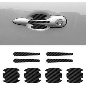 8PCS Car Door Handle Protector, Car Door Handle Scratch Protectors, Carbon Fiber Anti-Scratches Protectors, Car Door Handle Cup Scratch Protector, Car Door Handle Bowl Sticker for Most Cars, SUVs