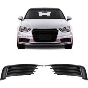 Lower Fog Light Cover Compatible with Audi A3 S3 2013-2017 Replaces 8V5807682 8V5807681 8V58076829B9 8V58076819B9 Driver and Passenger Side Front Bumper