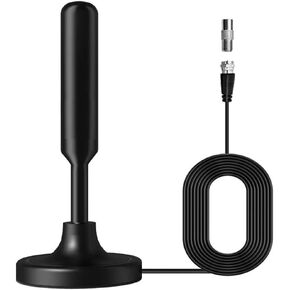 هوائي التلفزيون، هوائي التلفزيون الرقمي للتلفزيون الذكي، هوائي التلفزيون عالي الدقة للقنوات المحلية المجانية، هوائيات التلفزيون المحمولة داخلي/خارجي - يدعم التلفزيون الذكي 4K 1080p والتلفزيون القديم، استقبال إشارة 360 درجة، كابلات طويلة 10 أقدام in Kuwait