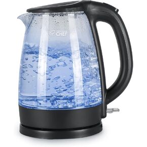 COMMERCIAL CHEF 1.7L Cordless Glass Kettle