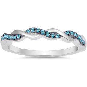 CHOOSE YOUR COLOR Sterling Silver Infinity Knot Ring