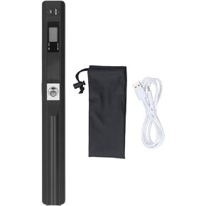 300DPI 600DPI 900DPI Portable Scanner, USB2.0 Handheld Business Scanning Equipment, for Photo A4 Document Picture Receipts Books JPG PDF Format (Black)