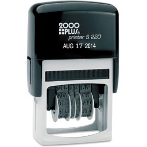 2000 PLUS 010129 Economy Dater, Self-Inking, Black