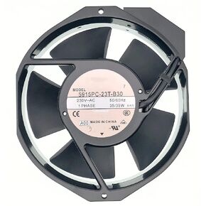 LEYEYDOJX New Aluminum Frame Cooling Fan for NMB 5915PC-23T-B30 A00,56 DBA,190 MA, Ball Bearing, 230~AC 50/60Hz 35W, Fan Frame Size: 172x150x38mm,2-pin.