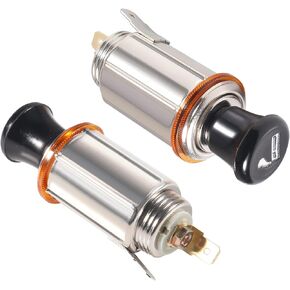 AITIAO 2Pcs Cigarette Lighter Socket DC 12V Car Cigarette Lighter Outlet Socket Automotive Replacement Parts Splitter Power Adapter Waterproof Plug for Motorcycle Car Boat Tractor ATV RV Truck