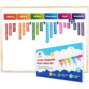 29 PCS Display Magnetic Place Value Set - Place Value Manipulatives, Place Value Magnets, Magnetic Place Value, Magnetic Base 10, Magnetic Math Manipulatives, Base Ten Manipulatives - Simply Magic