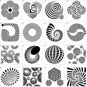 16 Pcs Drawing Stencil Painting Stencils Template, Reusable Stencils for for Art Projects, Crafting, and Decorating DIY Craft Projects (Mushroom)