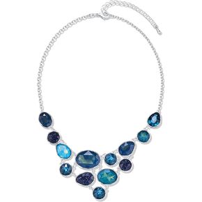 LILIE&WHITE قلادات من الذهب والفضة للنساء قلادة مع أحجار الراتنج متعددة الألوان موضة مريلة قلادة الذهب والمجوهرات للنساء الفتيات المجوهرات للنساء in Kuwait