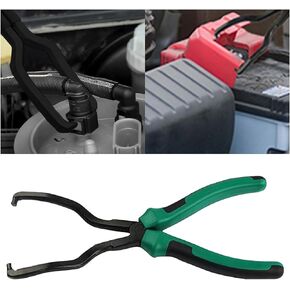 Fuel Line Plier, Quick Disconnect Release Removal Tool, Petrol Hose Pipe Clamp Clip with Handle, Universal Fuel Line Clip Removal Plier, Pipe Clip Repair Tool for Most Cars (Red)