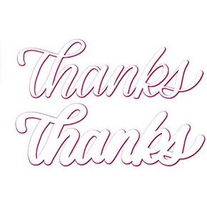 Thanks Word Letters Cutting Dies,DIY Scrapbooking Artist Metal Cutting Dies Stencils for DIY Scrapbooking Embossing Paper Cards Making Decorative Craft New 2019 Die