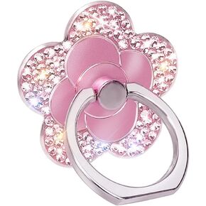 Erolagomat Bling Crystal Rhinestone Cell Phone Ring Holder Grip，360°Rotation Metal Finger Cute Glitter Stand Kickstand Universal Compatible with iPhone Samsung Galaxy LG Google iPad （Silver）