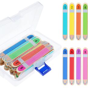 64 Pieces Flip Name Sticks Student Grouping Pencils Multicolor Pencil Flip Stick Teacher Student Grouping Pencils Educational and Learning Classroom Supplies