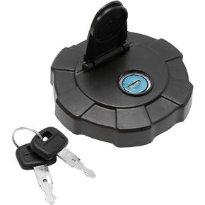 Fuel Cap Excavator Diesel Tank Cover with 2 Keys Replacement for Kubota Skid Steer Loader SVL75-2 SVL90-2 SVL95-2 KX41-3 KX91-3S KX91-3S2 U35-4 U35-S2 U45S U45ST U55 OE: RD411-51122 411-51122