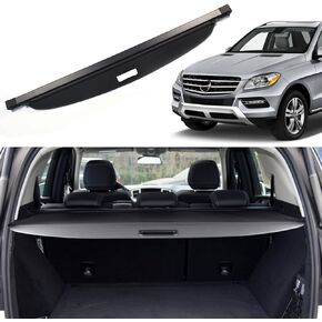 غطاء الحمولة لسيارة Mercedes Benz ML 2015 2014 2013 2012 GLE 2016 2017 2018 2019 غطاء صندوق السيارة بدون أي فجوة غطاء أمان صندوق السيارة الخلفي غطاء حماية للسيارة، أسود