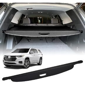 VeCarTech Compatible with Chevy Traverse 2024-2018 Rear Cargo Luggage Security Shade Cover Privacy Screen Retractable Rear Storage Waterproof Security Shield Shade (84449319)