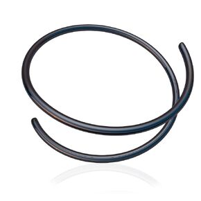 Silver Black Nose Ring Piercing - Handmade 925 Sterling Silver Black Nose Ring - Thin 24 gauge Hypoallergenic 7mm Nose Rings.
