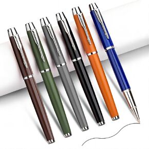 YONCOUX 6-pcs Luxury Metal Fine Point Ballpoint Pen, Personalized Vintage Colored Pen Holders, Best Ball Pen Gift Set For Men & Women Gift Set, Office Supplies, Nice Pens (6-pcs Pens)