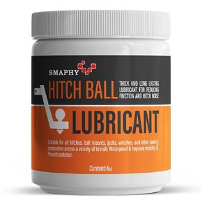 SMAPHY Trailer Hitch Ball Lubricant(4oz) - Trailer Accessories for Various Hitch Ball Lubrication, Hitch Ball Grease Reduce Friction and Wear on Tow Hitch Mount Balls, King Pins, Hitch Locks, etc.