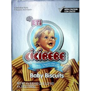ETI Cicibebe Baby Biscuits (Bebek Bisküvisi) 1000 Gr (4X250 gr) 2.2 pounds- Lot of 1
