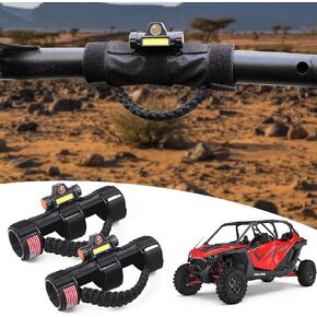 Sukemichi UTV Dome Light UTV Grab Handles for 1.75-2.0 inch Rods Polaris Ranger RZR Kawasaki Golf Cart Boat Accessories, Black