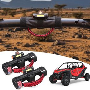 Sukemichi UTV Dome Light UTV Grab Handles for 1.75-2.0 inch Rods Polaris Ranger RZR Kawasaki Golf Cart Boat Accessories, Black