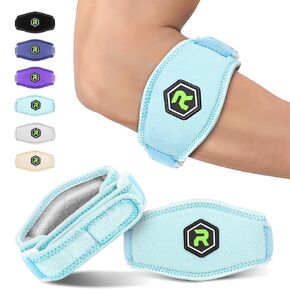 Tennis Elbow Brace Pro 2 Pack, Larger Elbow Strap W Silicone Pad Better Support for Tendonitis, Tennis Elbow & Golfer's Elbow Pain Relief for Men & Women Black