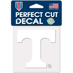 NCAA Tennessee Volunteers Decal4x4 Perfect Cut White Decal, Team Colors, One Size
