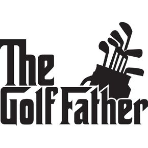 The Golf Father Golfing Sport Funny Golf Bag Car Decal Stickers 7" x 5"