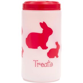Lixit Food and Treat Storage Jars for Dogs, Cats, Small Animals and Birds (32oz, Red)