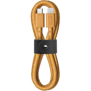 كابل حزام Native Union USB-C إلى Lightning - كابل شحن معزز فائق القوة بطول 4 أقدام مع حزام جلدي [معتمد من MFi] متوافق مع iPhone 14 وiPhone 13 والإصدارات السابقة (Zebra) in Kuwait