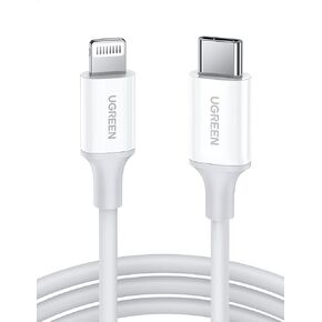 UGREEN USB C to Lightning Cable- 6FT MFi Certified PD Fast Charging Lightning Cord Compatible with iPhone 14/14 Pro/14 Pro Max, iPhone 13/12/11/X/XR/XS/8 Series, MacBook, iPad, AirPods Pro