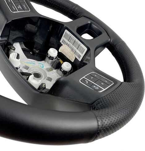Black Side Perforated Leather Black Stitching Steering Wheel Protector Cover Hand-Stitch on Wrap Fit for Dodge Ram Heavy Duty 1500/2500/3500/4500/5500 2013-2019 (No Marker Strip) in Saudi Arabia