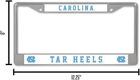 Rico Industries NCAA North Carolina Tar Heels Standard Chrome License Plate Frame, 6 x 12.25-inches in Saudi Arabia