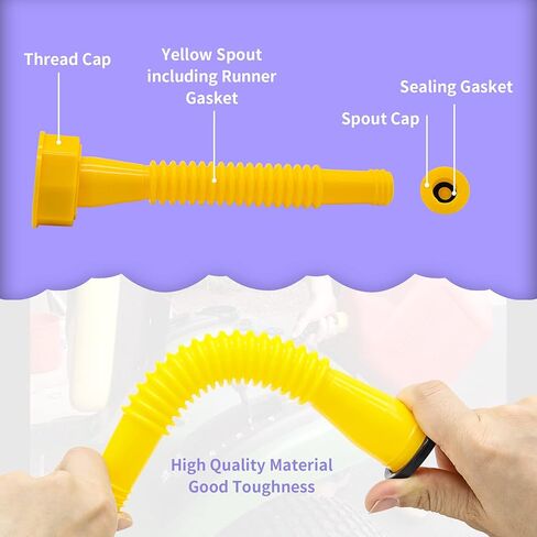 مجموعة استبدال فوهة علبة الغاز مكونة من 19 قطعة (3 مجموعات باللون الأصفر)، فوهة علبة غاز سعة 5 جالون، 3 أغطية ملولبة، 6 أغطية تهوية، 1 غطاء مثقاب in Kuwait