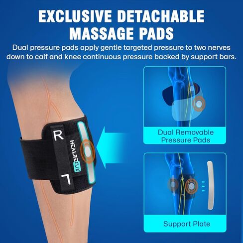 Sciatica Pain Relief Devices, Sciatica Ease Nerve Pain Relief Brace for Men Women, Sciatica Nerve Knee Brace Calf Brace with Dual Pressure Pads Targeted Compression for Sciatica Relief in Saudi Arabia