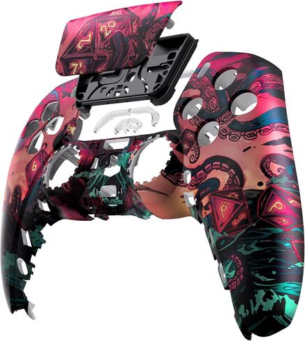 eXtremeRate Dark Hour Breaking Front Housing Shell with Touchpad Compatible with ps5 Controller BDM-010 020 030 040, DIY Replacement Shell Custom Touch Pad Cover Compatible with ps5 Controller in Saudi Arabia