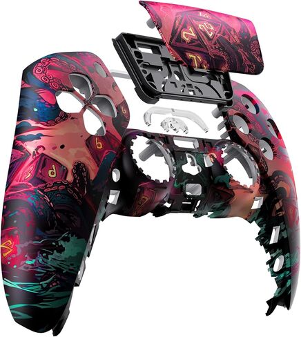 eXtremeRate Dark Hour Breaking Front Housing Shell with Touchpad Compatible with ps5 Controller BDM-010 020 030 040, DIY Replacement Shell Custom Touch Pad Cover Compatible with ps5 Controller in Saudi Arabia