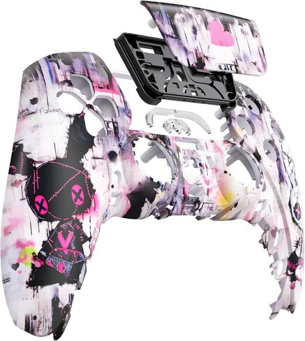 eXtremeRate Dark Hour Breaking Front Housing Shell with Touchpad Compatible with ps5 Controller BDM-010 020 030 040, DIY Replacement Shell Custom Touch Pad Cover Compatible with ps5 Controller in Saudi Arabia