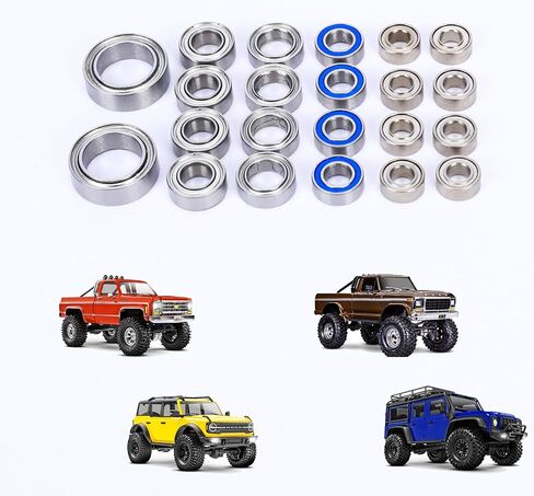 ترقيات مجموعة محامل الكرة RCAWD for TRAXXAS TRX4M، 22 قطعة من محمل RC الصلب للمدافع والبرونكو، أجزاء 1/18 #9745X #97054-1#97074-1 in Saudi Arabia