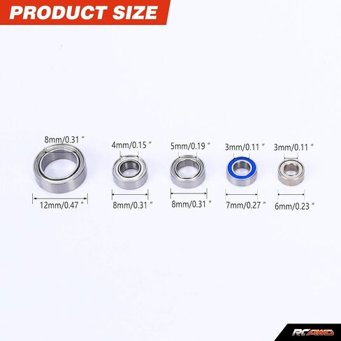 ترقيات مجموعة محامل الكرة RCAWD for TRAXXAS TRX4M، 22 قطعة من محمل RC الصلب للمدافع والبرونكو، أجزاء 1/18 #9745X #97054-1#97074-1 in Saudi Arabia