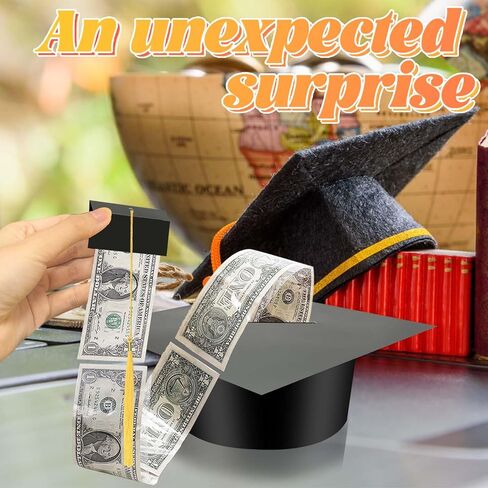 BUAEL Graduation Cap Money for Cash Gift,Surprise Graduation Gift，Class of 2024 Graduation Cap Money Gift Box, Funny Graduation Gifts for Boys Girls High School College,Cap Gift for Graduation (Aa) in Kuwait