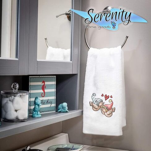 Decorative Kitchen and Bath Hand Towel | Valentines Day I Tolerate You | Winter Valentine's Day Themed | White Towel Home Decor Bathe Tea Towels Decorations | House Warming Gift Present in Saudi Arabia