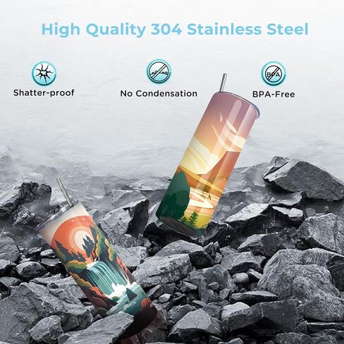 WeStar Sublimation Tumblers 20 oz,6-Pack Stainless Steel Skinny Straight Tumblers Bulk with Lid/Straw/Brush/Individually Boxed/Polymer Coated Sublimation Tumblers Blank for Heat Transfer Crafts in Saudi Arabia