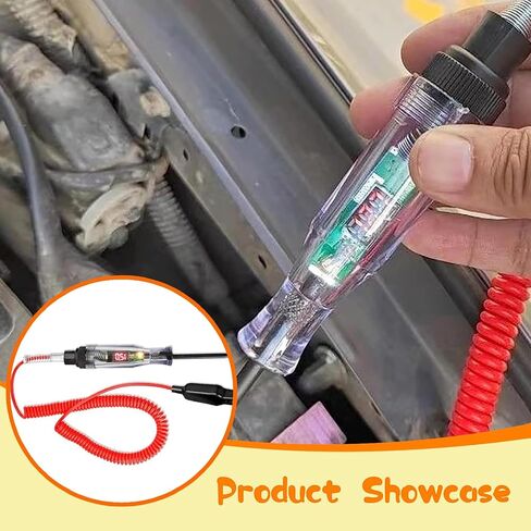 1 PC Automotive Test Light Digital LED Circuit Tester, Multifunctional Induction Test Pen, Circuit Tester 3-48V DC Digital LCD Display, for Sedan, SUV, RV, Truck, Lawn Mower (Red) in Saudi Arabia