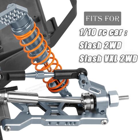 جزء ترقيات RC لـ 1/10 Slash 2WD، Slash 2WD VXL، أذرع التعليق الخلفية الأمامية المصنوعة من سبائك الألومنيوم، كتلة التوجيه الأمامية، حاملات المحور الخلفي، كتل العجلات اليمنى اليسرى، أحمر in Kuwait