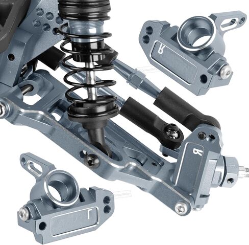 جزء ترقيات RC لـ 1/10 Slash 2WD، Slash 2WD VXL، أذرع التعليق الخلفية الأمامية المصنوعة من سبائك الألومنيوم، كتلة التوجيه الأمامية، حاملات المحور الخلفي، كتل العجلات اليمنى اليسرى، أحمر in Kuwait