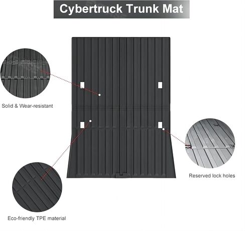 Truck Bed Mat Compatible with Tesla Cybertruck TPE Environmentally Friendly wear-Resistant Material Cybertruck Accessories Heavy-Duty Truck Bed mat (Trunk mat) in Saudi Arabia