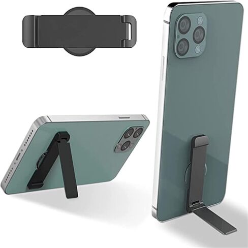 Smartphone Stand WUZMINR Kickstand 360°Rotation Adjustable Vertical Horizontal Placement Mobile Phone With 3M Tape Compatible Iphone / Android Ipad Etc. (4-8 Inch)(1 Pack), Black,1 Pack in Saudi Arabia