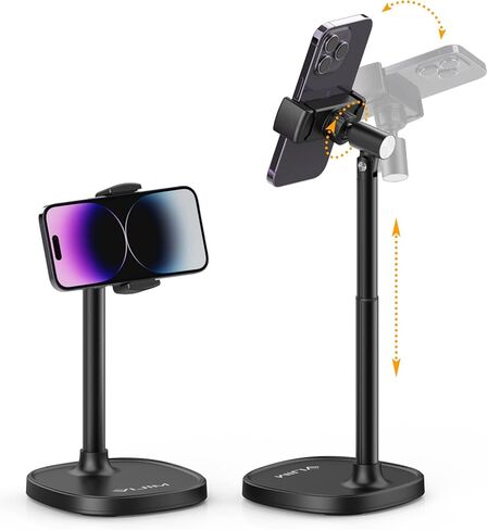 Cell Phone Stand, Ulanzi Height Adjustable Phone Holder, Desk Phone Stand for All Mobile Phone, Desk Phone Holder for iPhone 14/13/12 Pro/XS Max/XR, Samsung Galaxy S22/S21/S20/S10 and Other Phones in Kuwait